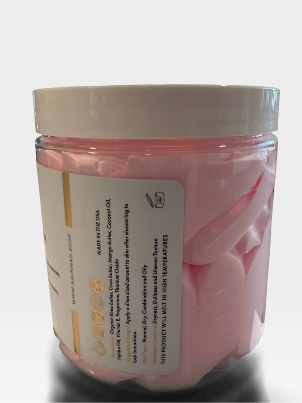 AMINNAH Rose Whipped Body Butter — Pink - Picture 2 of 3
